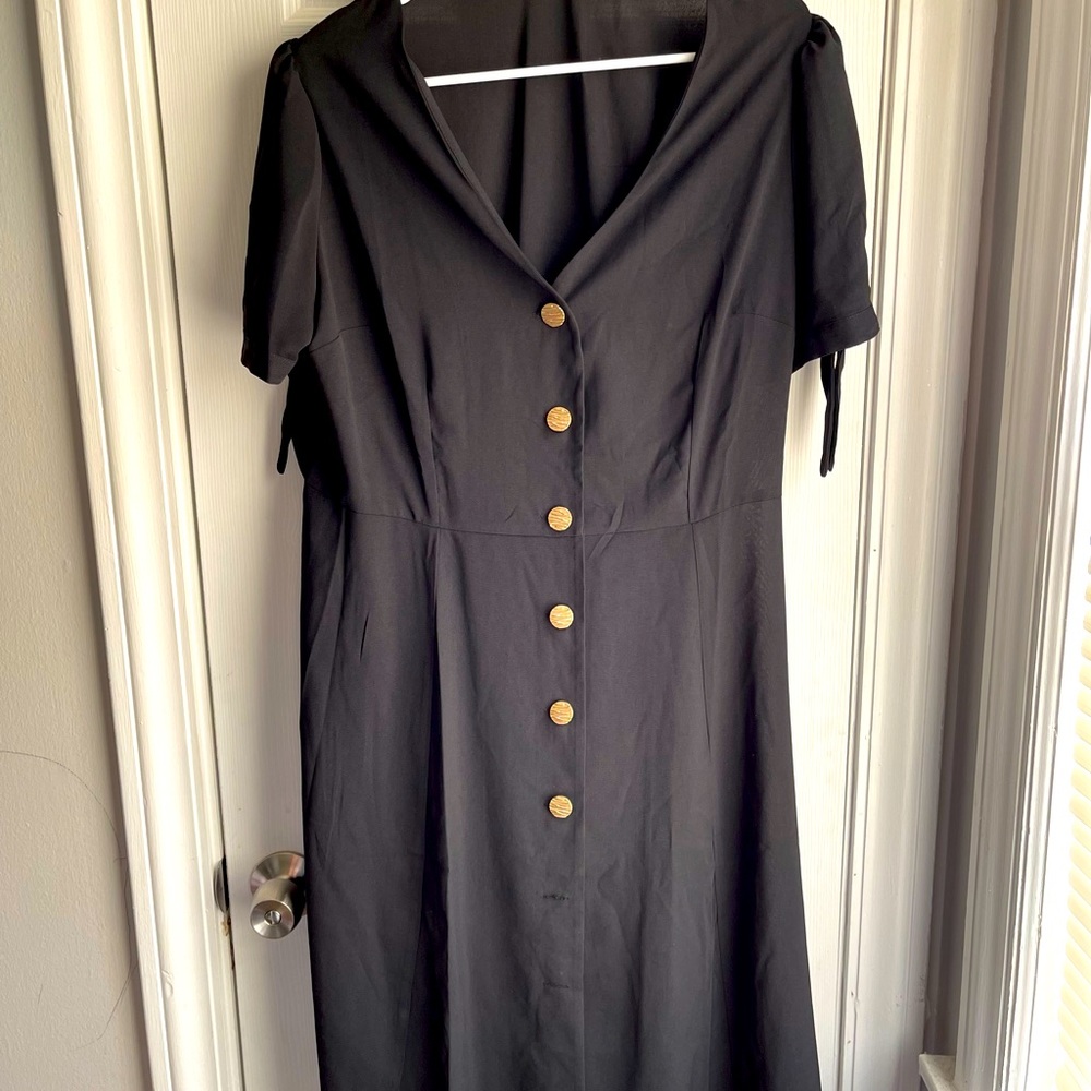 1XL black summer dress